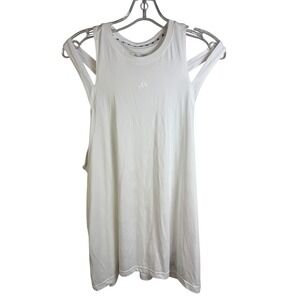 Adidas Shirt‎ Womens XL White Tank Top Fit Training Gym Workout Performance